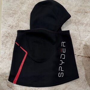 Spyder Black Balaclava with Red Detail